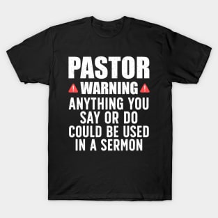 Best Pastor Appreciation Art Dad Christian Bible T-Shirt